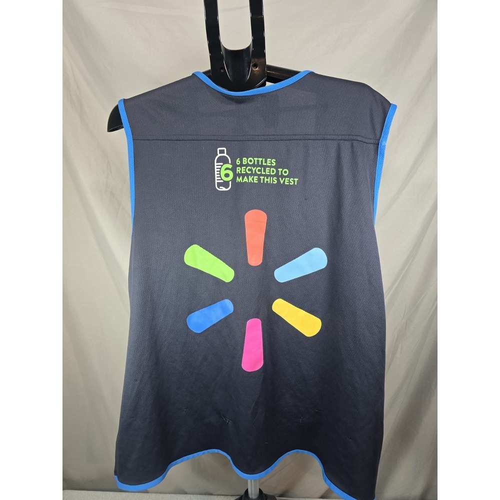 Walmart Employee Uniform Vest  Size 2XL Recycled Vest! Rare Production